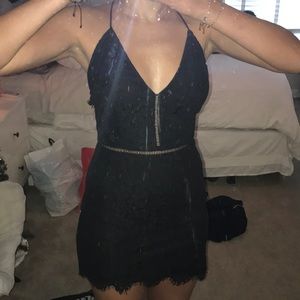 Black lace dress